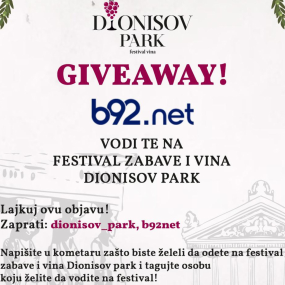 B92.net  te vodi na veliki festival zabave i vina "Dionisov park"