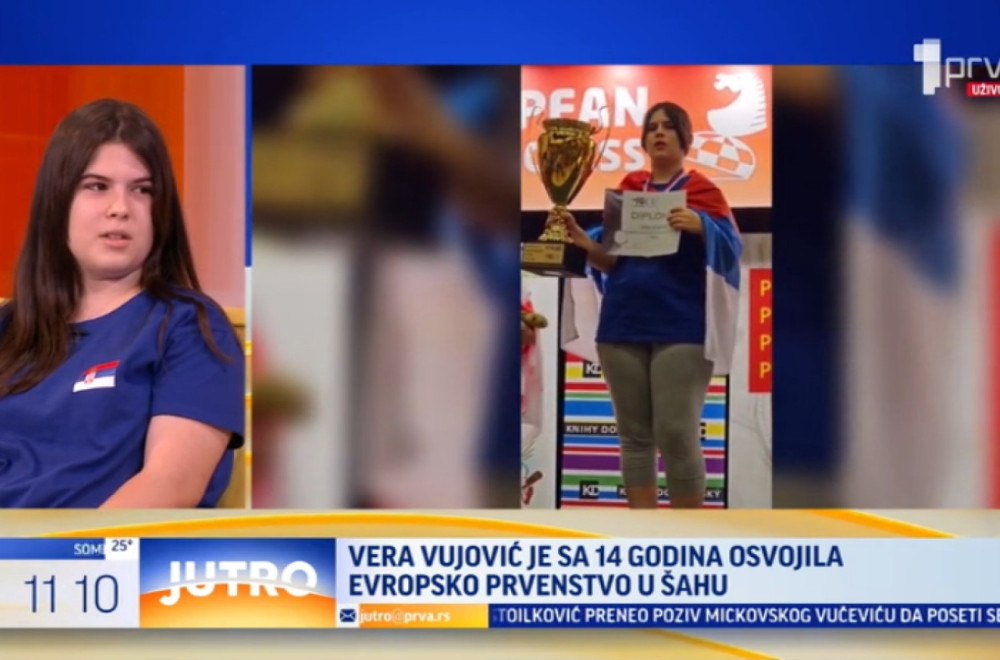 Ona je zlatna Srpkinja: Vera Vujović s 14 godina osvojila Evropsko prvenstvo u šahu VIDEO