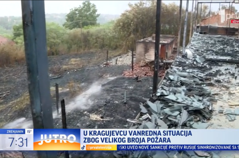 Kritična situacija i u Šumadiji: Zbog požara meštani ostali bez svega VIDEO