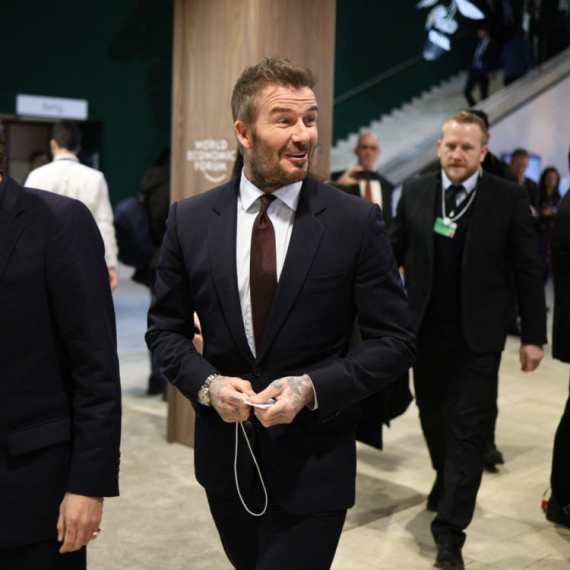 Dejvid Bekam u Davosu posle porodičnog skandala: Evo kako je reagovao na pitanja o sinu