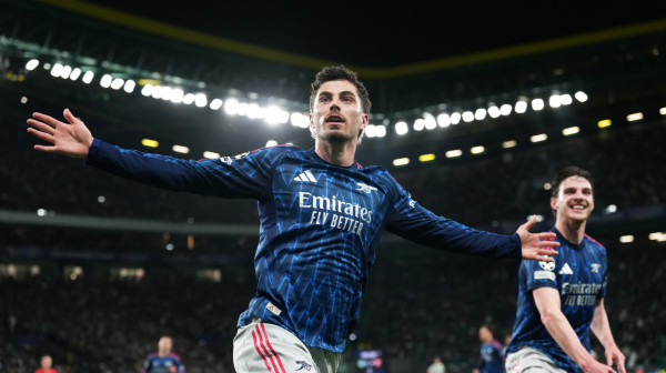 Haverc utišao Lisabon u 90+2' – Arsenal bliži polufinalu Lige šampiona