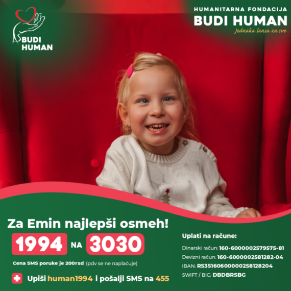 Budimo humani: Pomozimo devojčici Emi – 1994 na 3030