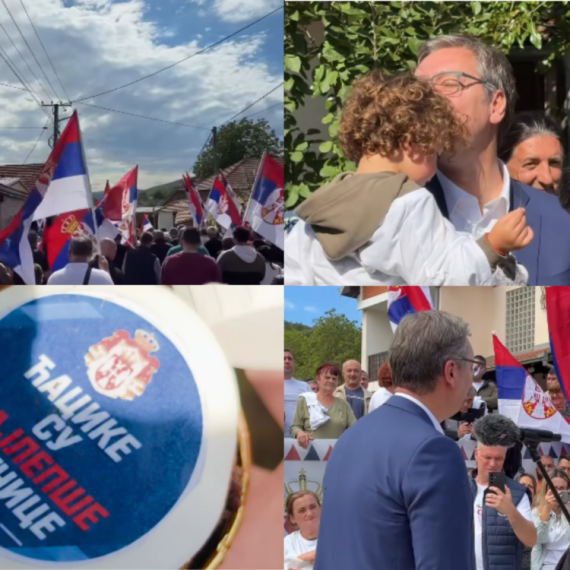Vučić sa narodom; Dočekao ga veliki broj ljudi; "Hteli su da nam sruše porodicu i državu, ali narod nije dao"